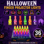 Halloween Finger Projector Rings – 36-Piece LED Party Favors for Kids